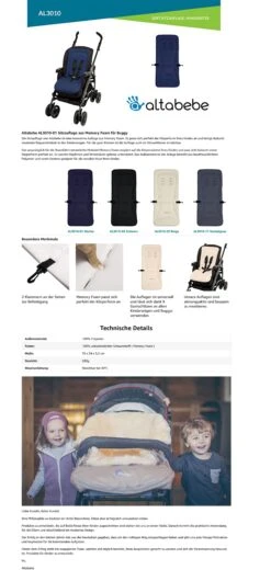 Sitzauflage "Memory Foam" In Beige -Babyartikelgeschäft altabebe sitzauflage memory foam in beige 2