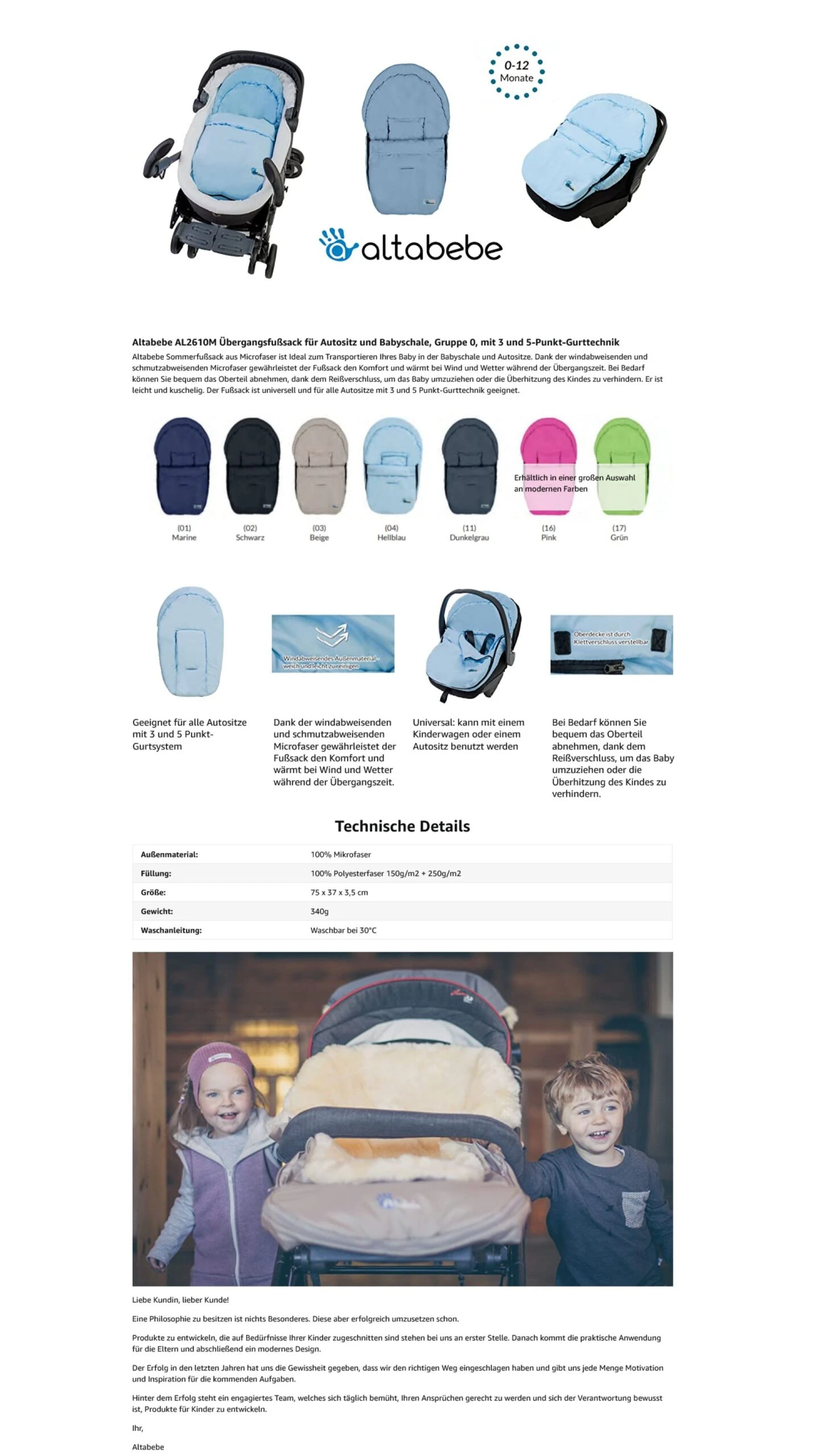 Sommerfußsack Car Seat In Schwarz 6 Sommerfußsack Car Seat In Schwarz – Bild 4