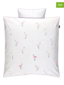 Alvi Bettwäsche-Set "Flamingo" In Weiß