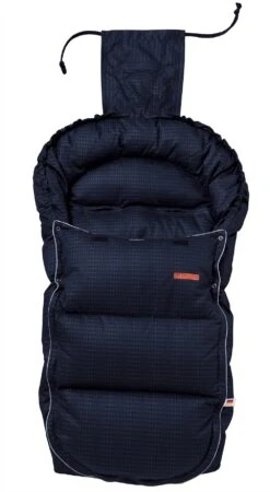 Kinder Daunen-Fußsack In Marine Pünktchen 100 Cm