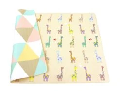 Spielmatte "Giraffe In Love" In Bunt - (L) 185 X (B) 125 Cm X (H) 12 Mm