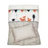 Kinderbettwäsche "FUCHS & IGEL" In Grau/Orange - (L) 135 X (B) 100cm -Babyartikelgeschäft baby lal r kinderbettwasche fuchs and igel in grau orange l 135 x b 100cm
