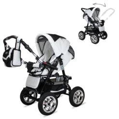 10tlg. Set: Kombi Kinderwagen "Milano" In Grün -Babyartikelgeschäft bergsteiger 10tlg set kombi kinderwagen milano in grun 4