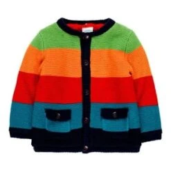 BOBOLI Strickjacke Mit Kapuze Und Plüschfutter Colorblock In Mehrfarbig -Babyartikelgeschäft boboli strickjacke mit kapuze und pluschfutter colorblock in mehrfarbig 2