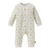 Schlafoverall Waldtiere In Weiß -Babyartikelgeschäft bornino schlafoverall waldtiere in weiss