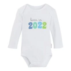 Sprüchebody Langarm Born In 2022 In Weiß