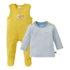 Strampler-Set Dachs In Gelb -Babyartikelgeschäft bornino strampler set dachs in gelb 2