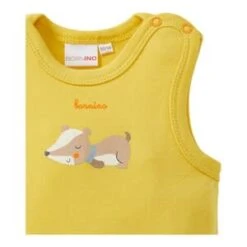 Strampler-Set Dachs In Gelb -Babyartikelgeschäft bornino strampler set dachs in gelb 5