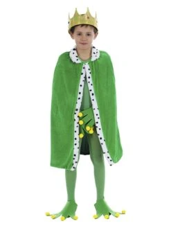 3tlg. Kostüm "Frog King" In Grün