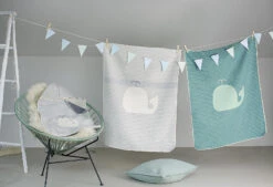 Babydecke "Wal/Streifen", Filz, 70 X 90 Cm -Babyartikelgeschäft david fussenegger babydecke wal streifen filz 70 x 90 cm 4