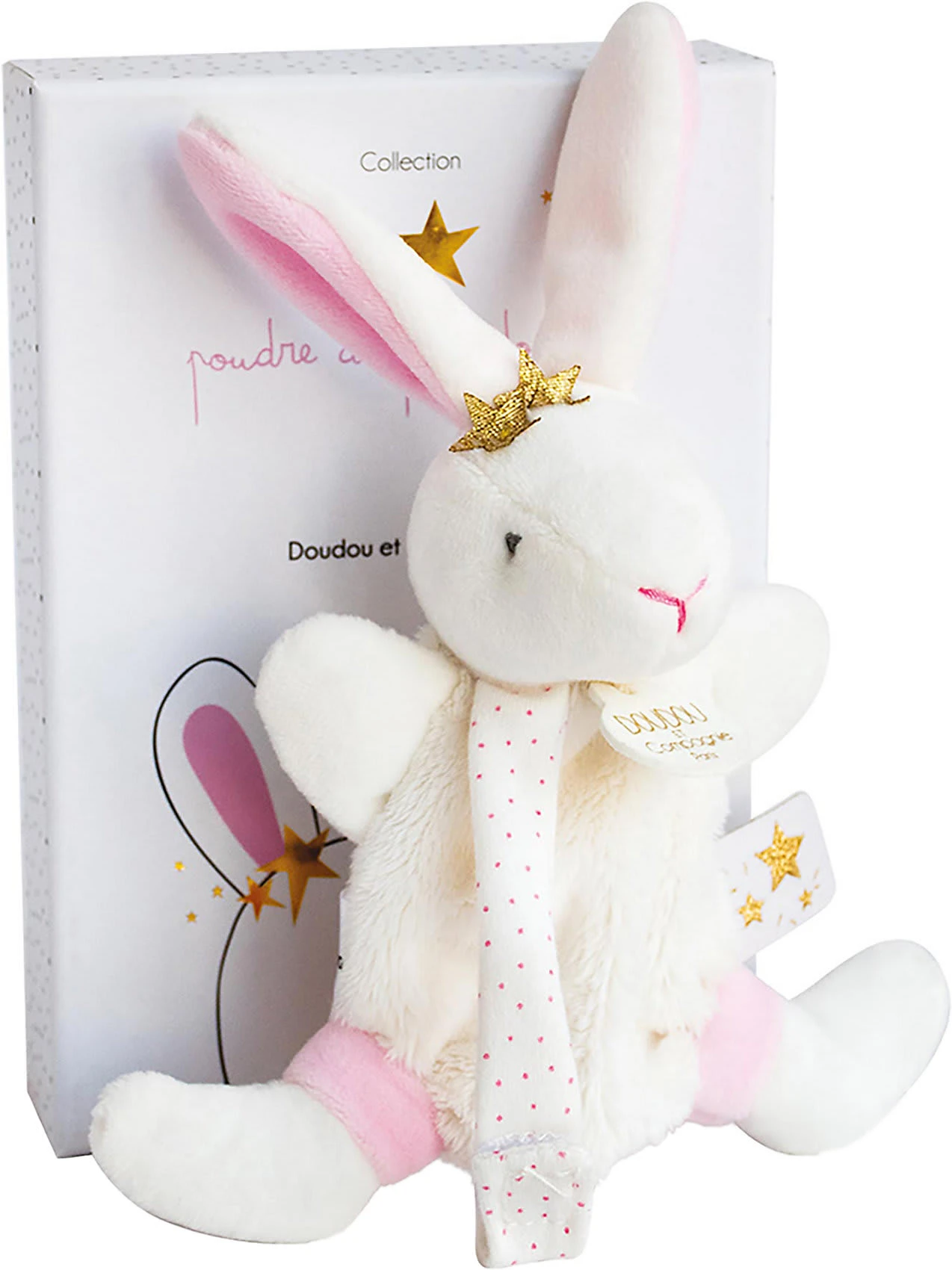 Hase Stern Schmusetuch Mit Schnullerkette, 15cm 3 Hase Stern Schmusetuch Mit Schnullerkette, 15cm