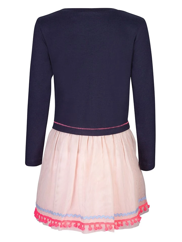 Kleid In Dunkelblau/ Beige 4 Kleid In Dunkelblau/ Beige – Bild 2