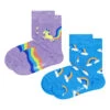 Happy Socks 2er-Set: Socken "Rainbows" In Lila/ Blau 2 Happy Socks 2er-Set: Socken "Rainbows" In Lila/ Blau -Babyartikelgeschäft happy socks 2er set socken rainbows in lila blau