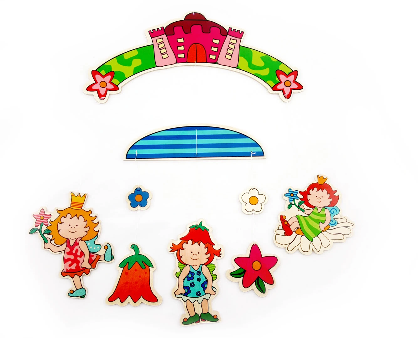 Mobile "Blumenkinder" In Bunt 3 Mobile "Blumenkinder" In Bunt