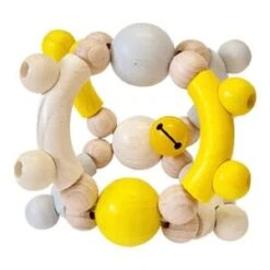 Rassel Kugel Aus Holz In Gelb