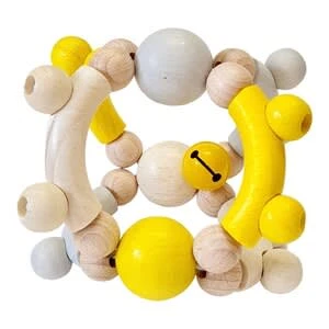 Rassel Kugel Aus Holz In Gelb