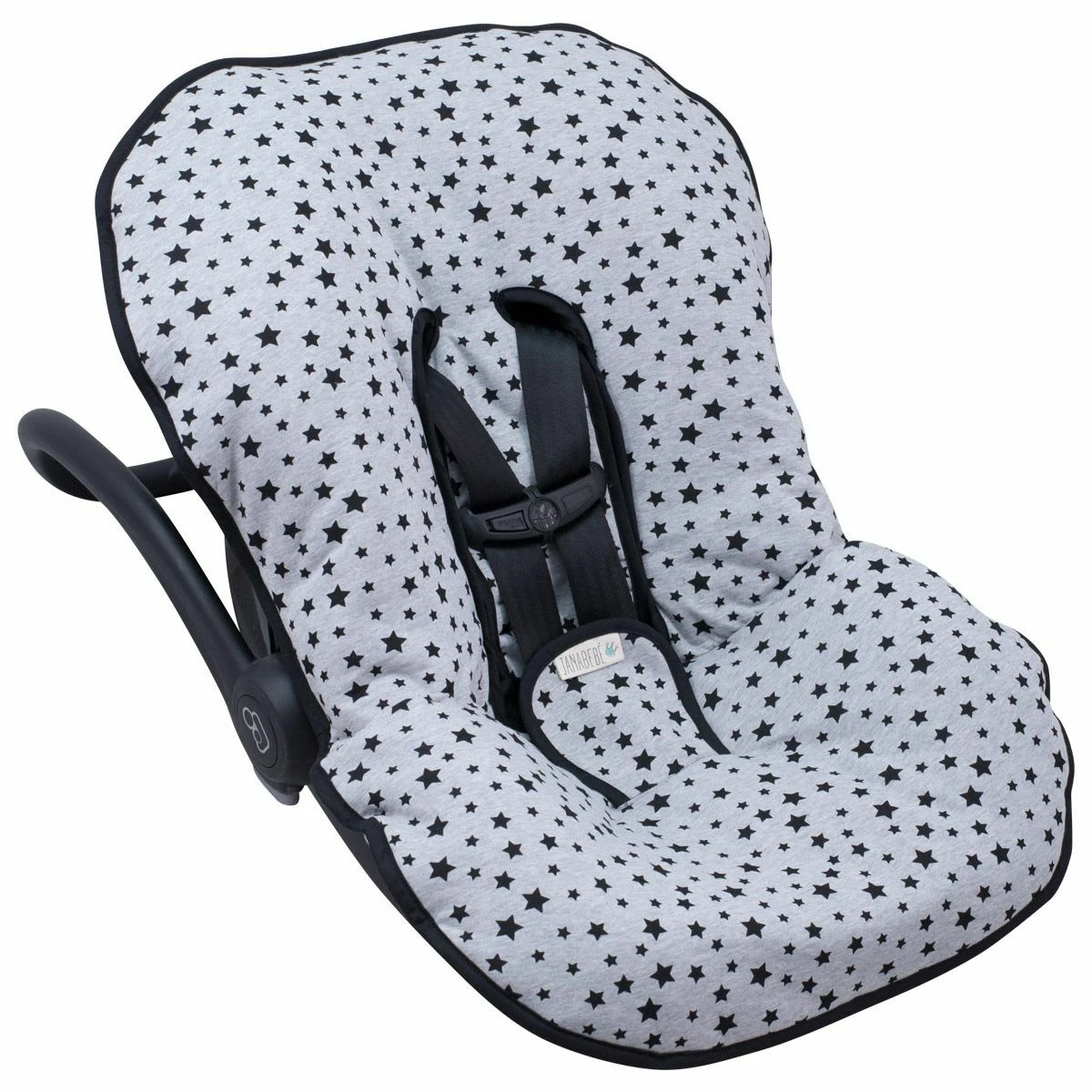 Gepolsterter Universalbezug Für Babyschale Gruppe 0 Und 1 In Black Star 4 Gepolsterter Universalbezug Für Babyschale Gruppe 0 Und 1 In Black Star – Bild 2