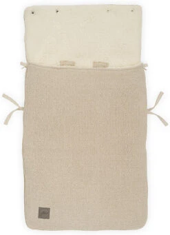 Jollein Fußsack Für Kinderwagen Und Babyschal, 3/5 Punkt-Gurt, Bliss Knit Nougat