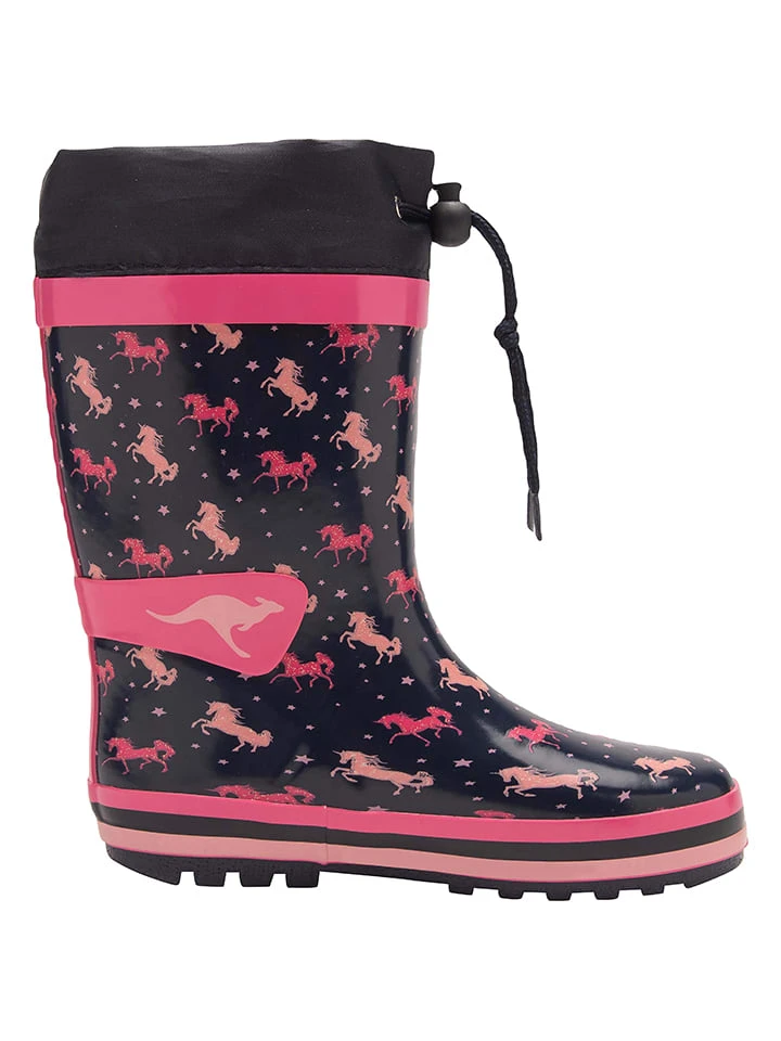 KangaRoos Gummistiefel In Dunkelblau/ Pink 5 KangaRoos Gummistiefel In Dunkelblau/ Pink – Bild 3