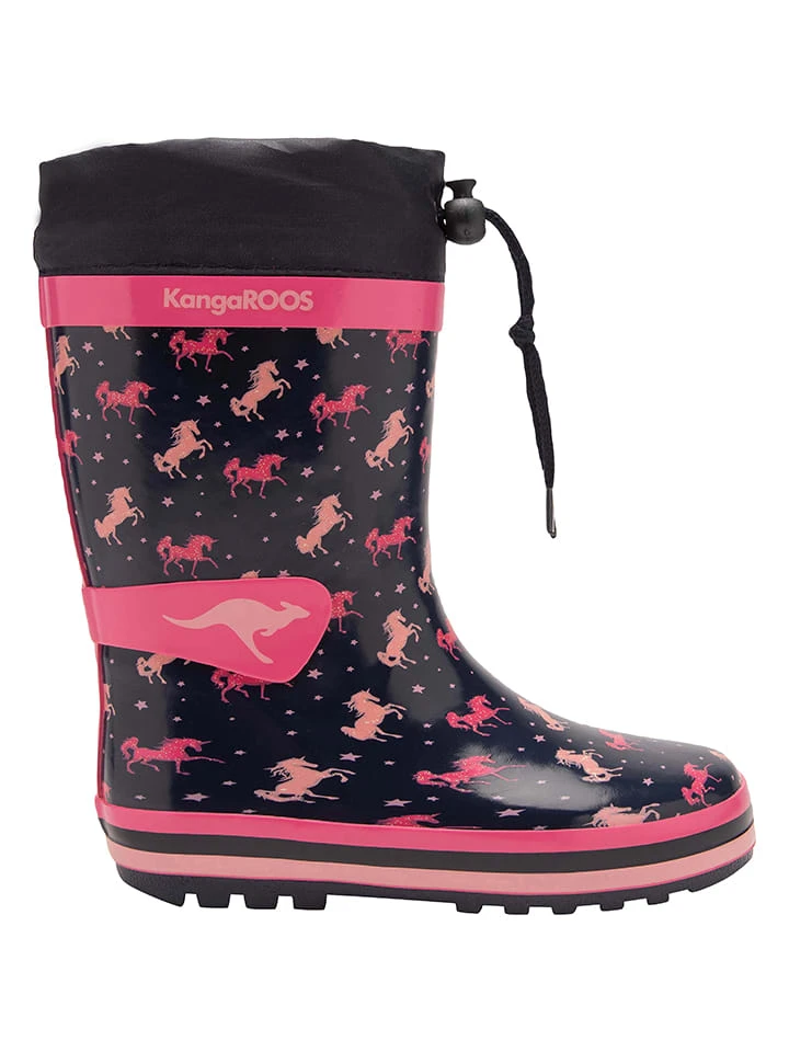 KangaRoos Gummistiefel In Dunkelblau/ Pink 10 KangaRoos Gummistiefel In Dunkelblau/ Pink – Bild 8