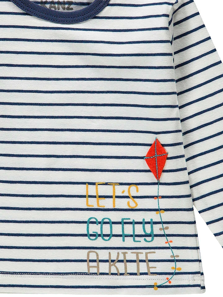 Kanz Longsleeve In Weiß/ Dunkelblau 5 Kanz Longsleeve In Weiß/ Dunkelblau – Bild 3