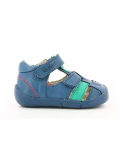 Kickers Leder-Halbsandalen "Wasabou" In Blau