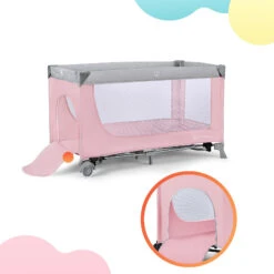 Kinderkraft Reisebett LEODY, 120 X 60 Cm, Rosa -Babyartikelgeschäft kinderkraft reisebett leody 120 x 60 cm rosa 8