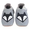 Leder-Krabbelschuhe "Fuchs" In Grau -Babyartikelgeschäft kindsgut leder krabbelschuhe fuchs in grau