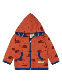 Sweatjacke "Druck" In Orange