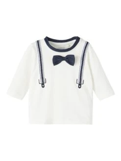 NAME IT Langarmshirt Festlich In White Alyssum