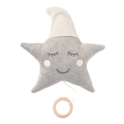 Spieluhr "Stern" In Natur-Grau