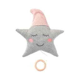 Spieluhr "Stern" In Rosa-Grau