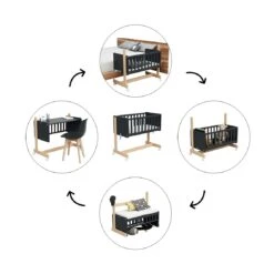 "Beistellbett 5 In 1" In Natur Graphit -Babyartikelgeschäft osann beistellbett 5 in 1 in natur graphit 5