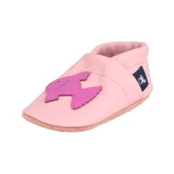 Lauflernschuhe / Lederpuschen Mit Fisch In Rosa / Lila -Babyartikelgeschäft pantau its a small world lauflernschuhe lederpuschen mit fisch in rosa lila 2