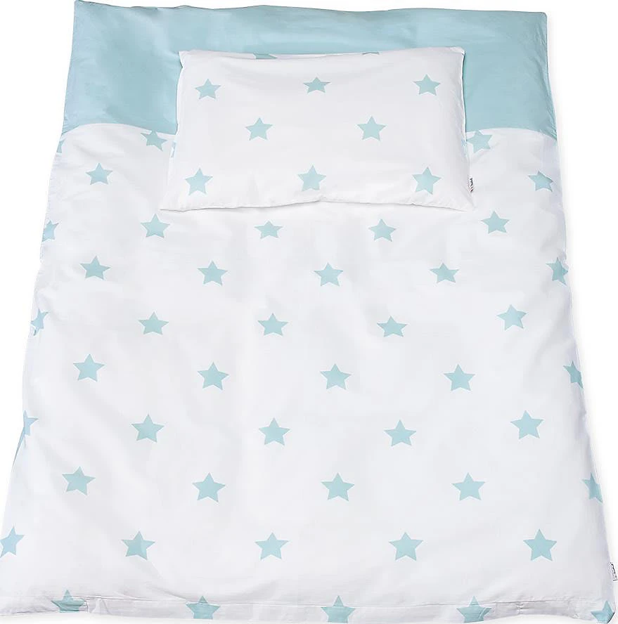 Pinolino 630022-2 Wendebettwäsche Sternchen, Perkal, Hellblau, 100x135 Cm 3 Pinolino 630022-2 Wendebettwäsche Sternchen, Perkal, Hellblau, 100x135 Cm