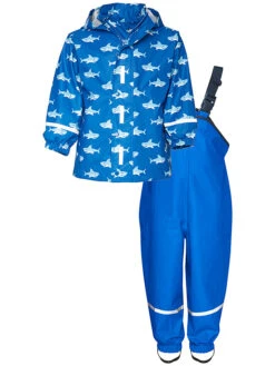 Playshoes 2tlg. Regenoutfit In Blau