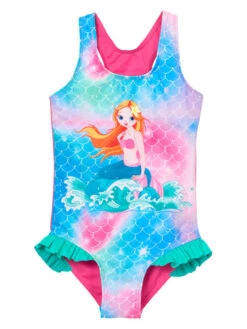 Playshoes Badeanzug "Meerjungfrau" In Pink/ Bunt