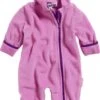 Playshoes Fleece-Overall Farblich Abgesetzt In Pink