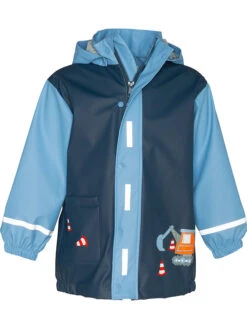 Playshoes Regenmantel In Dunkelblau/ Hellblau