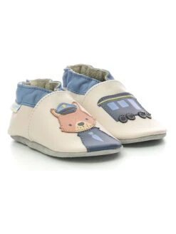 ROBEEZ Leder-Krabbelschuhe "Control Station" In Creme