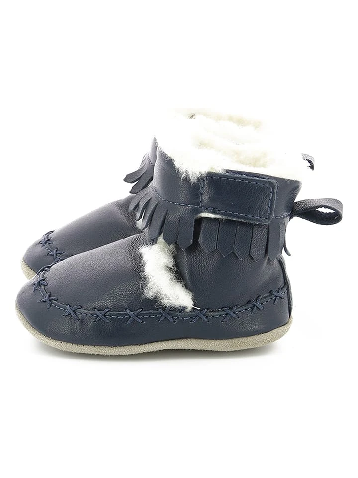 ROBEEZ Leder-Krabbelschuhe "Funky Show" In Dunkelblau 4 ROBEEZ Leder-Krabbelschuhe "Funky Show" In Dunkelblau – Bild 2