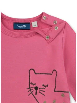 Sweatshirt "Lovely Leo" In Pink -Babyartikelgeschäft sanetta kidswear sweatshirt lovely leo in pink 2