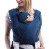 Babytrage "Flexi Newborn" In Dunkelblau -Babyartikelgeschäft schmusewolke babytrage flexi newborn in dunkelblau