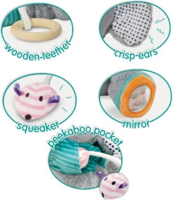 SES Tiny Talents - Olfi Sensory Elefant - Greifspielzeug Mit Spiegel, Knistert... -Babyartikelgeschäft ses tiny talents olfi sensory elefant greifspielzeug mit spiegel knistert 2