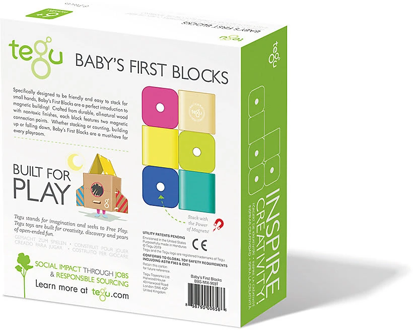 Baby Magnet-Holz-Bauklötze, 6 Teile 4 Baby Magnet-Holz-Bauklötze, 6 Teile – Bild 2