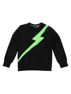 Sweatshirt In Schwarz/ Grün