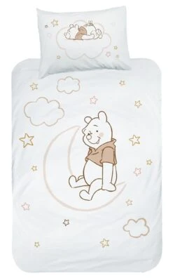Baby Bettwäsche-Set Flanell "Disney's Winnie The Pooh" In Weiß