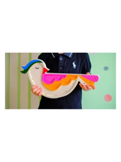 Holz-Nachtlicht "Papagay" In Weiß/ Bunt - (B)40 X (H)20 Cm -Babyartikelgeschäft woody kids holz nachtlicht papagay in weiss bunt b 40 x h 20 cm 3