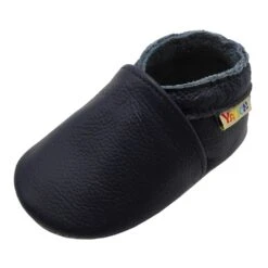 Leder-Krabbelschuhe In Dunkelblau -Babyartikelgeschäft yalion leder krabbelschuhe in dunkelblau 2