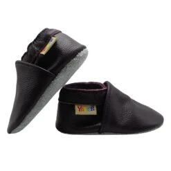 Leder-Krabbelschuhe In Dunkellila -Babyartikelgeschäft yalion leder krabbelschuhe in dunkellila 4